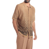 Ensemble De Costume De Marche Imprimé Á Manches Courtes Deux Pièces