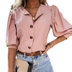 Blouse boutonnée à volants