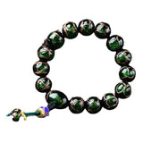 Bracelet Perles Glacées Gris Encens