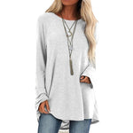 T-shirt oversize à manches longues et col rond