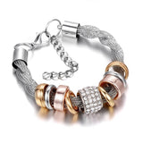 Bracelet d'accent d'anneau entrelacé