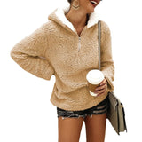 Sweat à capuche zippé en peluche