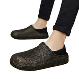 Chaussures d'Intérieur en Coton Peluche Chaud pour Hommes