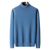 Pull à Col Roulé de Couleur Unie pour Hommes