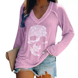 Chemises à manches longues à tête de mort rétro