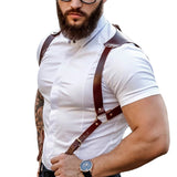 Sangle de harnais de retenue en cuir pour hommes