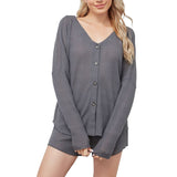 Ensemble de vêtements de détente sexy à manches longues pour femmes