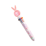 Stylos à bille lapin dessin animé 10 couleurs