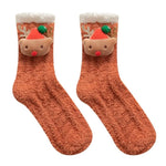 Chaussettes de Noël pelucheuses