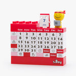 Beau calendrier de puzzle de blocs de dessin animé