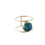 Bague Or Turquoise Naturelle