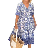 Robe Bohème à Col en V