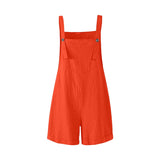 Pantalon à bavette décontracté boutonné