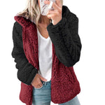 Veste d'Hiver en Peluche à Capuche