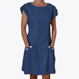 Robe de mode décontractée de couleur unie