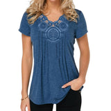 T-shirt coupe slim en dentelle à col en V