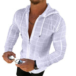 T-shirt zippé à carreaux