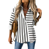 Chemisier décontracté à imprimé rayé