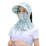 Chapeau de Soleil à Bord Long avec Eventail