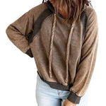 Sweat-shirt décontracté à capuche et manches longues
