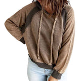 Sweat-shirt décontracté à capuche et manches longues