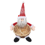 Figurine mignonne pour personnes âgées, panier à bonbons, pomme, ornement en bambou