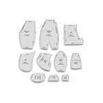 Jeu de règles de gabarit d'ours de la mémoire (10 pièces)