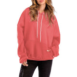 Sweat à capuche de couleur unie