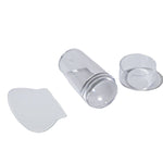 Tampon d'art d'ongle en silicone transparent