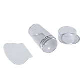 Tampon d'art d'ongle en silicone transparent
