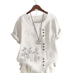 T-shirt En Coton Et Lin Á Enfiler