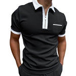 T-shirt business avec zip pour homme