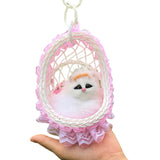 Panier de Fleurs Chaton Simulé