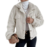 Veste en peluche à revers