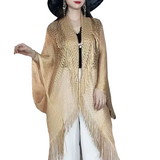 Châle à Franges Avec Crème Solaire