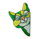 Attrape-soleil chat teinté à la main pour fenêtre