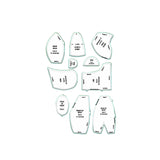 Jeu de règles de gabarit de forme d'ours de la mémoire