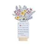 Calendrier de bureau 2024 avec cadre en bois