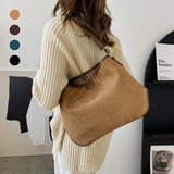 Sac décontracté de grande capacité de couleur unie