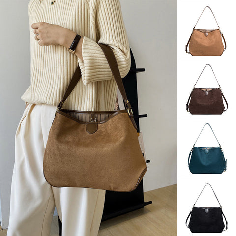 Sac décontracté de grande capacité de couleur unie