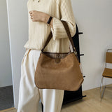 Sac décontracté de grande capacité de couleur unie