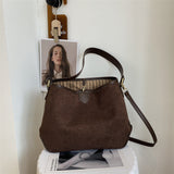 Sac décontracté de grande capacité de couleur unie