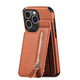 Étui magnétique pour téléphone avec fermeture éclair et fente pour carte de crédit