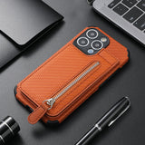 Couverture de portefeuille à fermeture éclair magnétique avec porte-carte de crédit