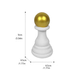 Décoration en résine d'échecs de simulation internationale