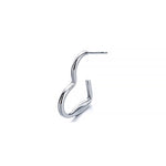 Boucles D'oreilles Tiges Demi Coeur Rond