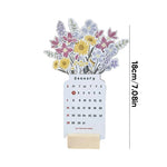 Calendrier de bureau 2024 avec cadre en bois