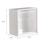 Boîte de rangement transparente anti-poussière fixée au mur