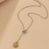 Collier de zircon en cristal de tournesol simple et mignon