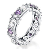 Bague plaqué or zircon incrusté dichroïque